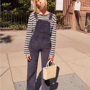 Reformation Navy Women's Jeans Overalls